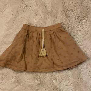 Rylee + Cru Brown Skirt with Tassel Accent